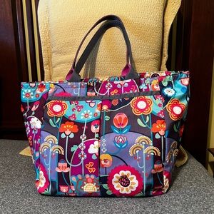 LeSportsac Multi-Color Floral Zippered Tote